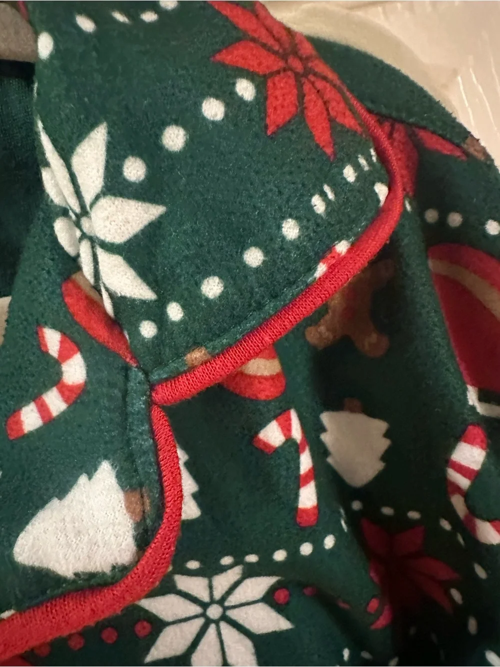 Carter's Green Holiday Reindeer Print Button-Up Pajama Set